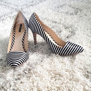 Forever21 Striped 4 inch Heels